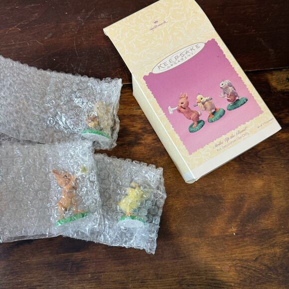 Hallmark Strike up the Band! 3 pc mini‎ keepsake ornaments bunny chick squirrel - Picture 5 of 5